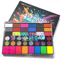 42-Color Water-Activated Face & Body Paint Palette | UV Fluorescent Festival Makeup