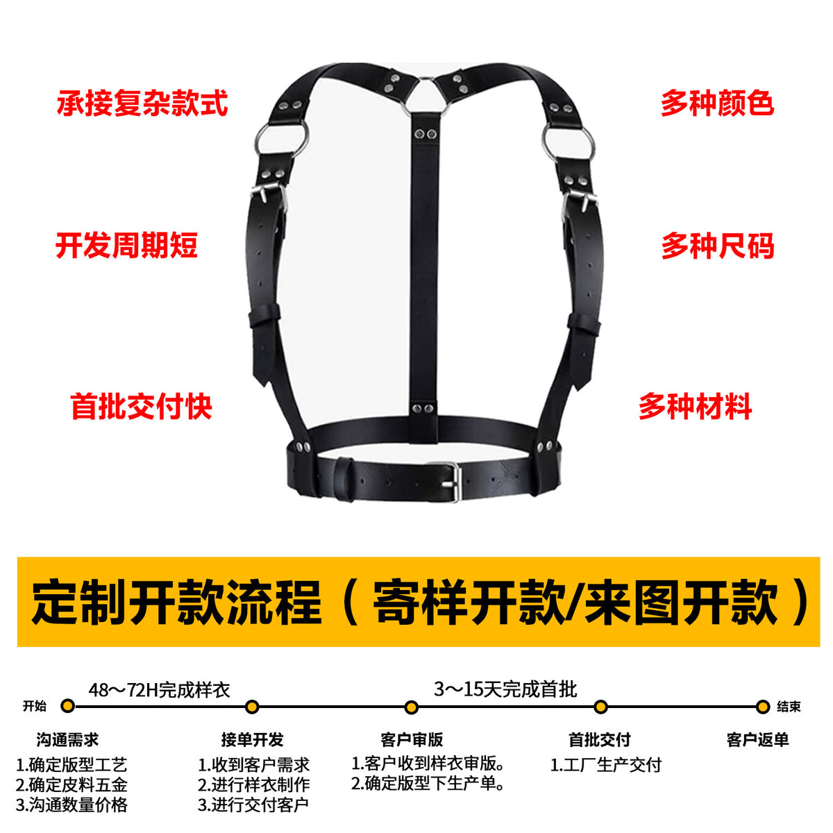 New Cross-Border European and American Sexy Concave Shape Chest Chain Sexy Collar Chain Leather Restraint Nightclub Clothing Accessories