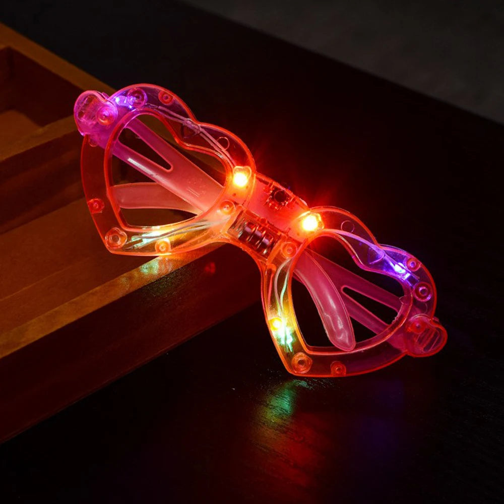 10/20/30/40/50 Pcs LED Light Up Glasses Glow In The Dark Glasses Neon Party Supplies Adults Birthday Party Decoration