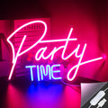 LED Let's Party Neon Sign Light for Party Bar Decor Neon Light Happy Birthday Wedding Transparent Acrylic Custom Neon Light Sign