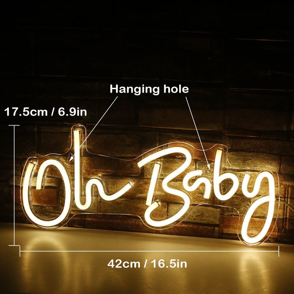 LED Let's Party Neon Sign Light for Party Bar Decor Neon Light Happy Birthday Wedding Transparent Acrylic Custom Neon Light Sign