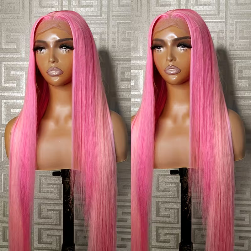 13x4 Long Straight Lace Front Wigs - Glueless Heat Resistant Synthetic Frontal Wig