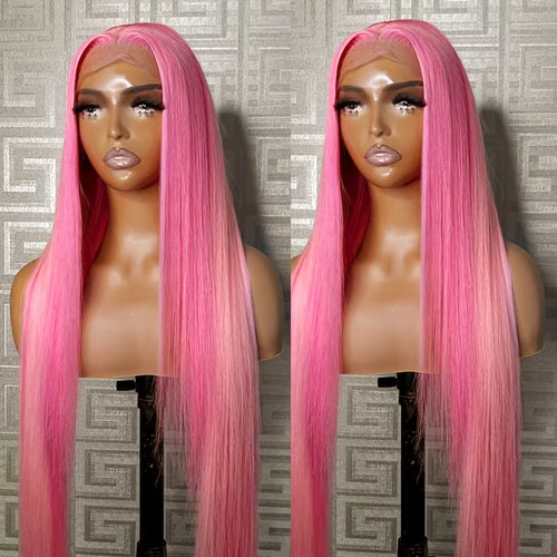 13x4 Long Straight Lace Front Wigs - Glueless Heat Resistant Synthetic Frontal Wig