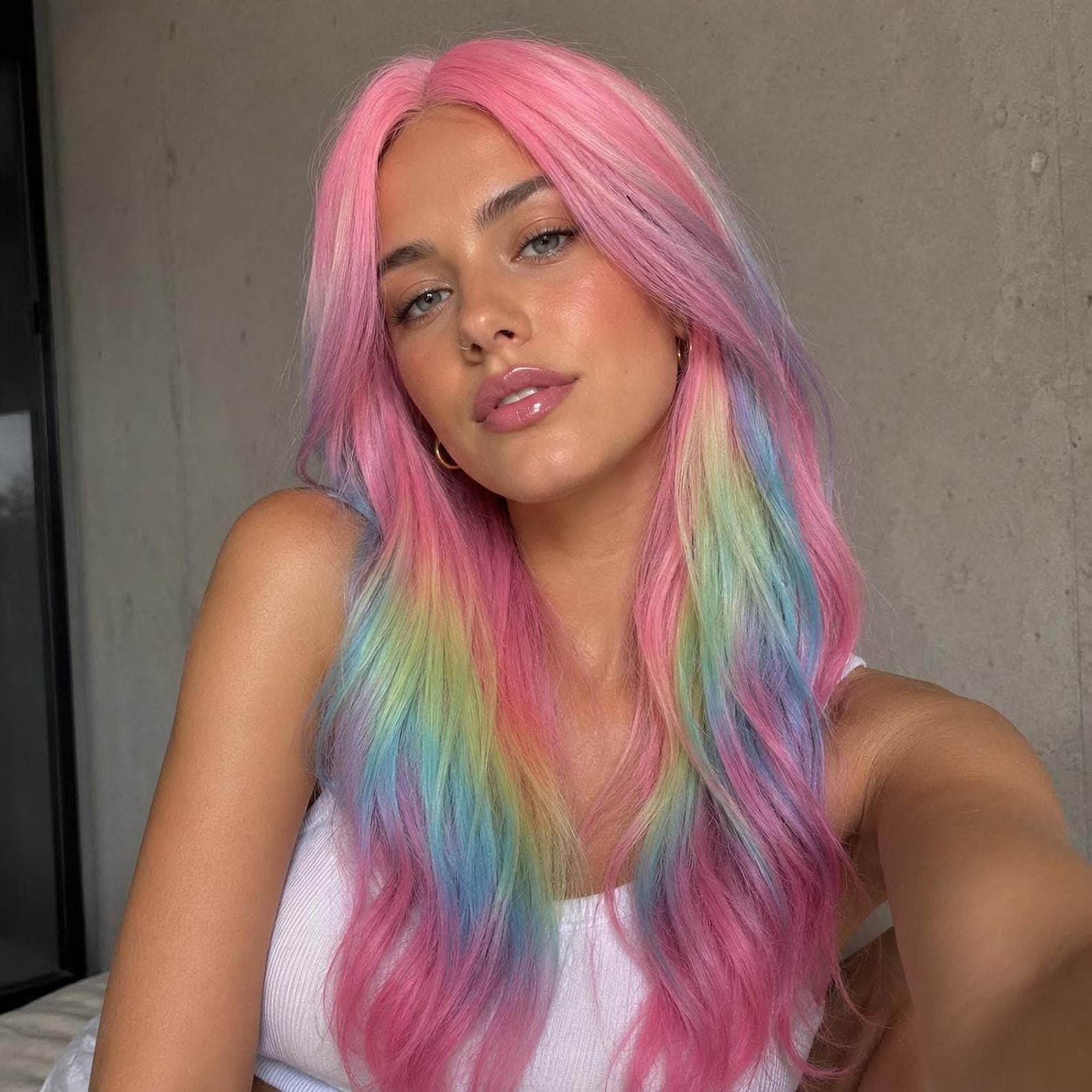 Long Rainbow Wig 26 Inch Neon Cosplay Costume Wig | Dream