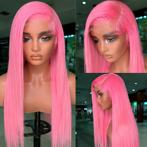 13x4 Long Straight Lace Front Wigs - Glueless Heat Resistant Synthetic Frontal Wig