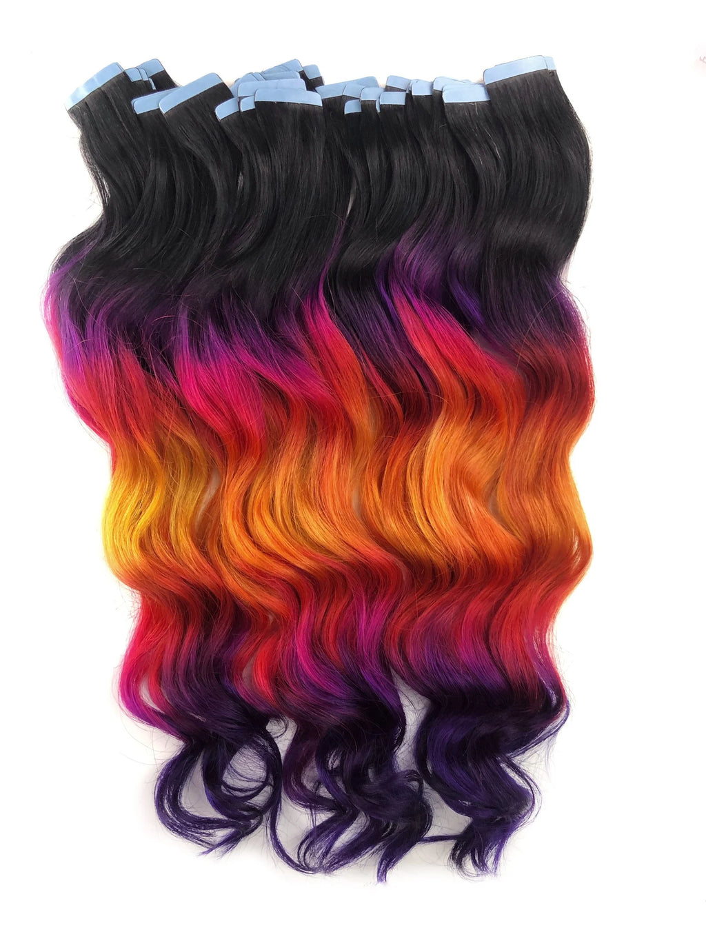 Fall Ombre Hair, Rainbow Dyed Hair, Clip In Hair Extensions