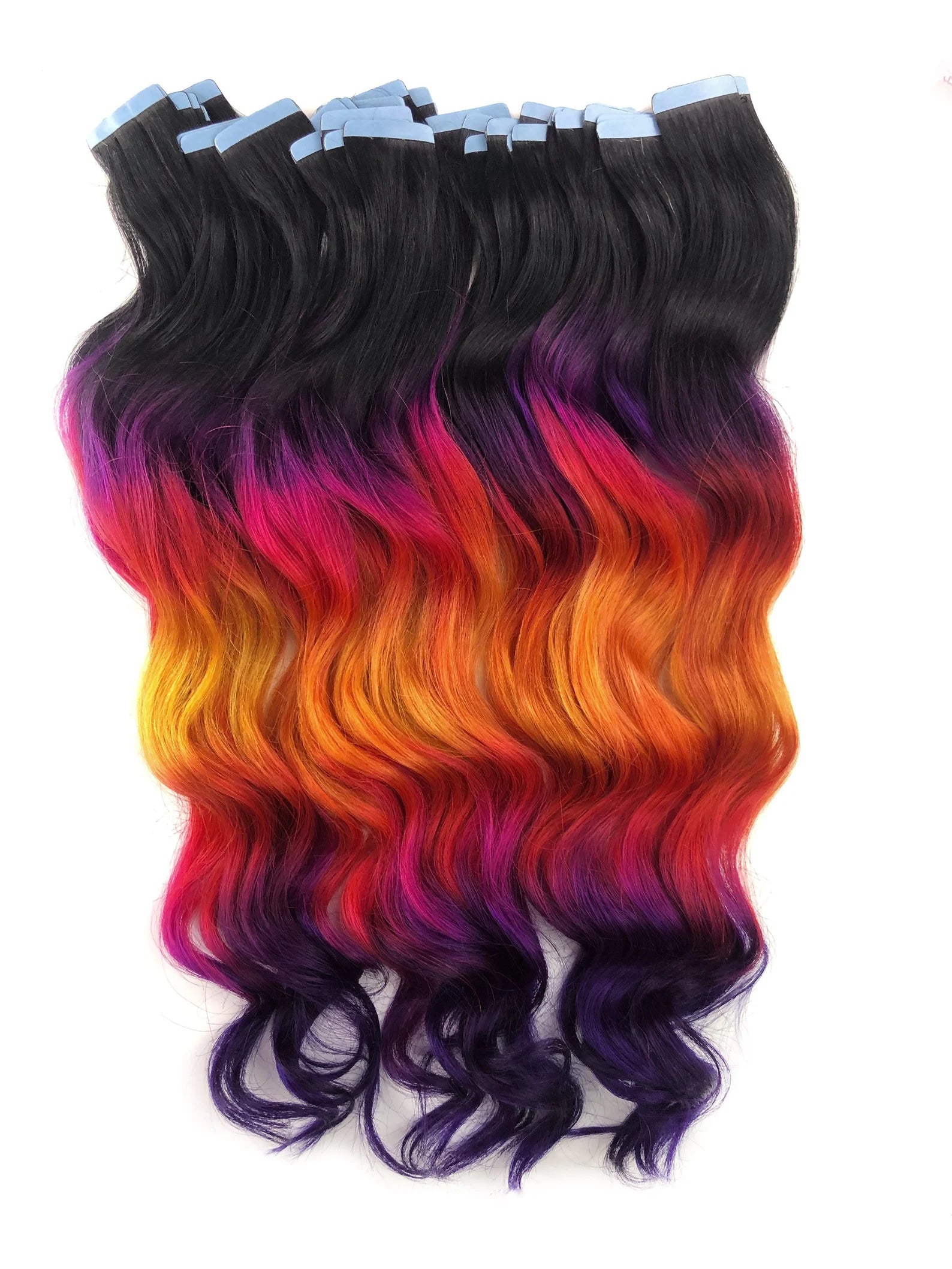 Fall Ombre Hair, Rainbow Dyed Hair, Clip In Hair Extensions