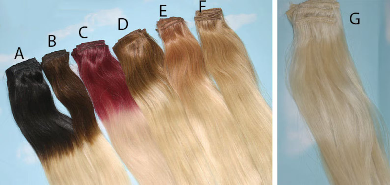 Bright Neon Rainbow Hair Extensions