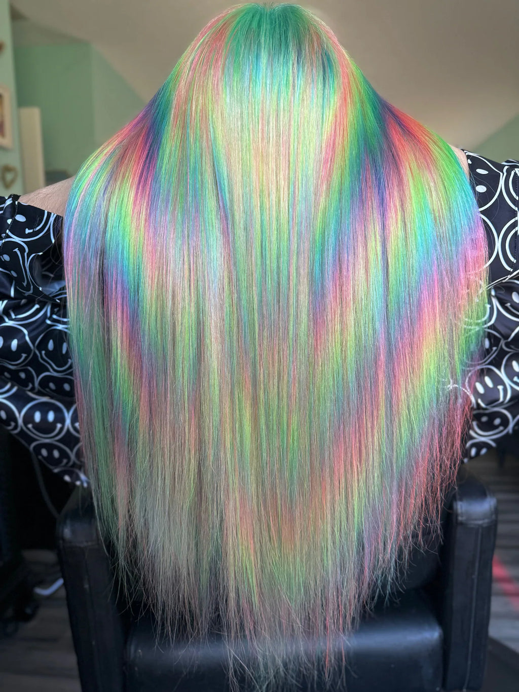 Rainbow human hair wigs