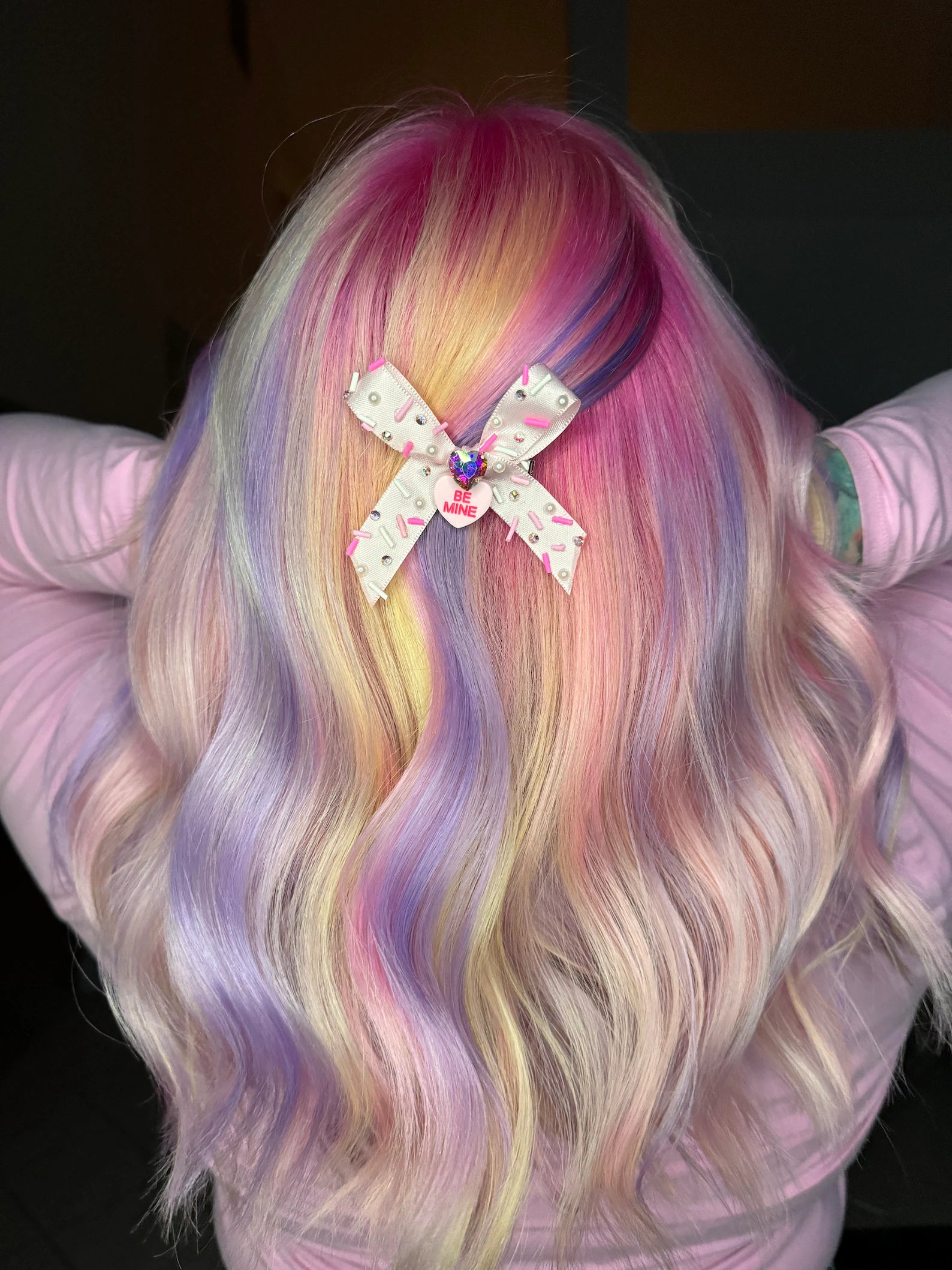 Rainbow human hair wigs