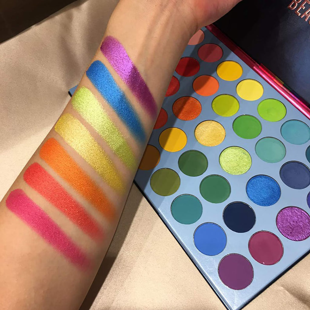 39 Color Rainbow Eyeshadow Palette: Matte Shimmer Pigmented Makeup Cosmetic