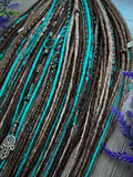 Synthetic Dreads & Braids Set – Turquoise n Brown Mix