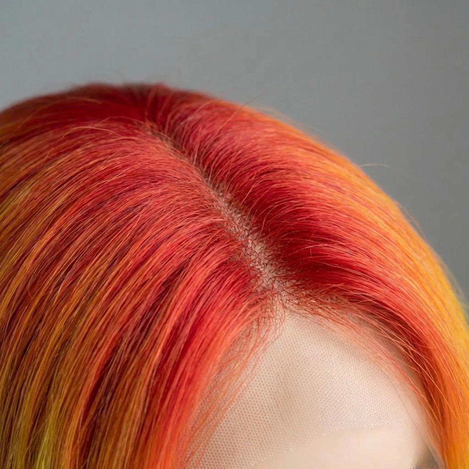 Rainbow Balayage Human Hair Wig: 13x4 Lace Front, Remy Hair