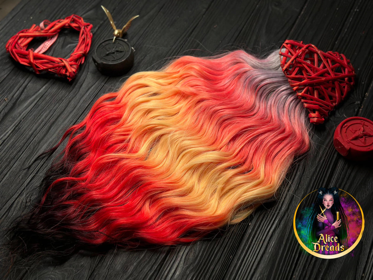 Fall Ombre Hair, Rainbow Dyed Hair, Clip In Hair Extensions