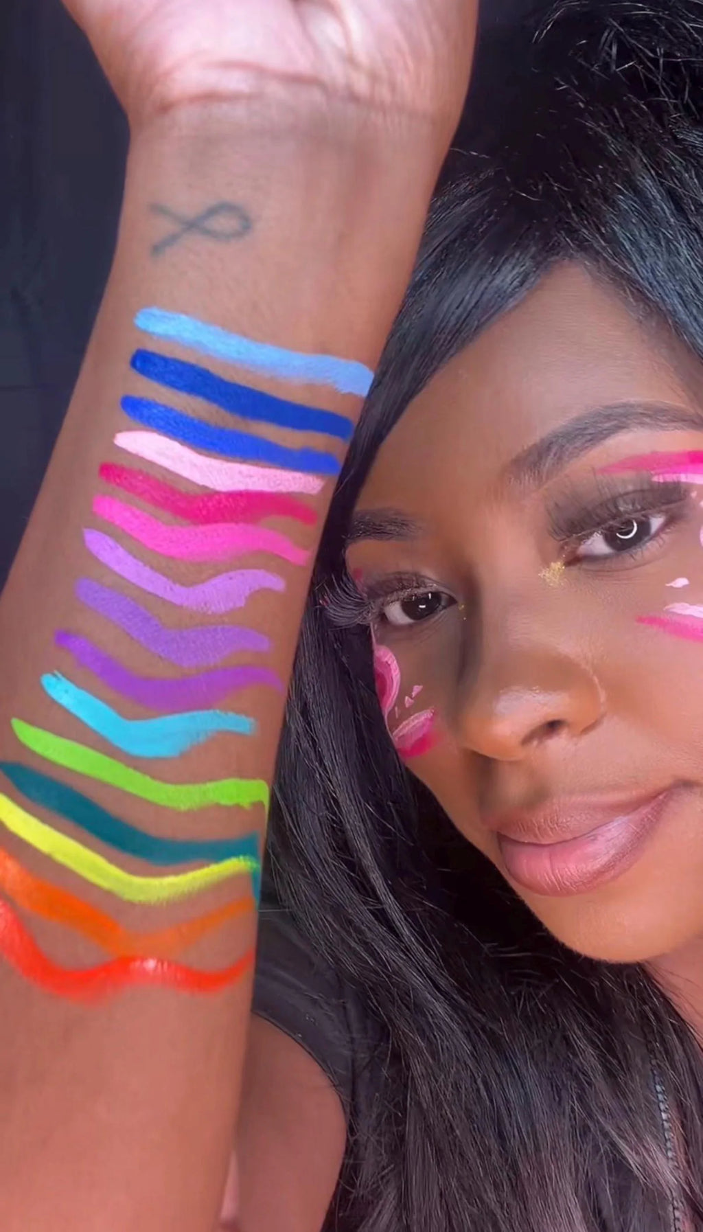 Water-Activated Eyeliner & Face Paint Palette | 15 UV Neon Colors | Vol. 2