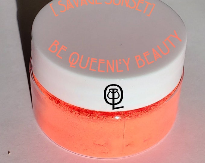 Bulk Neon Orange Eyeshadow - Loose Pigment- Cosmetic Grade - Uv pigment- blacklight glow
