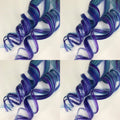 Bright Turquoise Teal Purple Blue Mix Strip Clip-ins 100% Human Hair Extensions