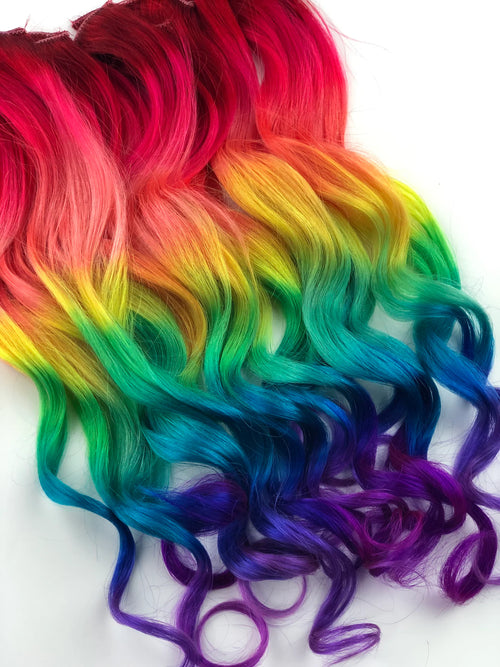 Best Selling Rainbow Tie Dye Festival Hair Extensions